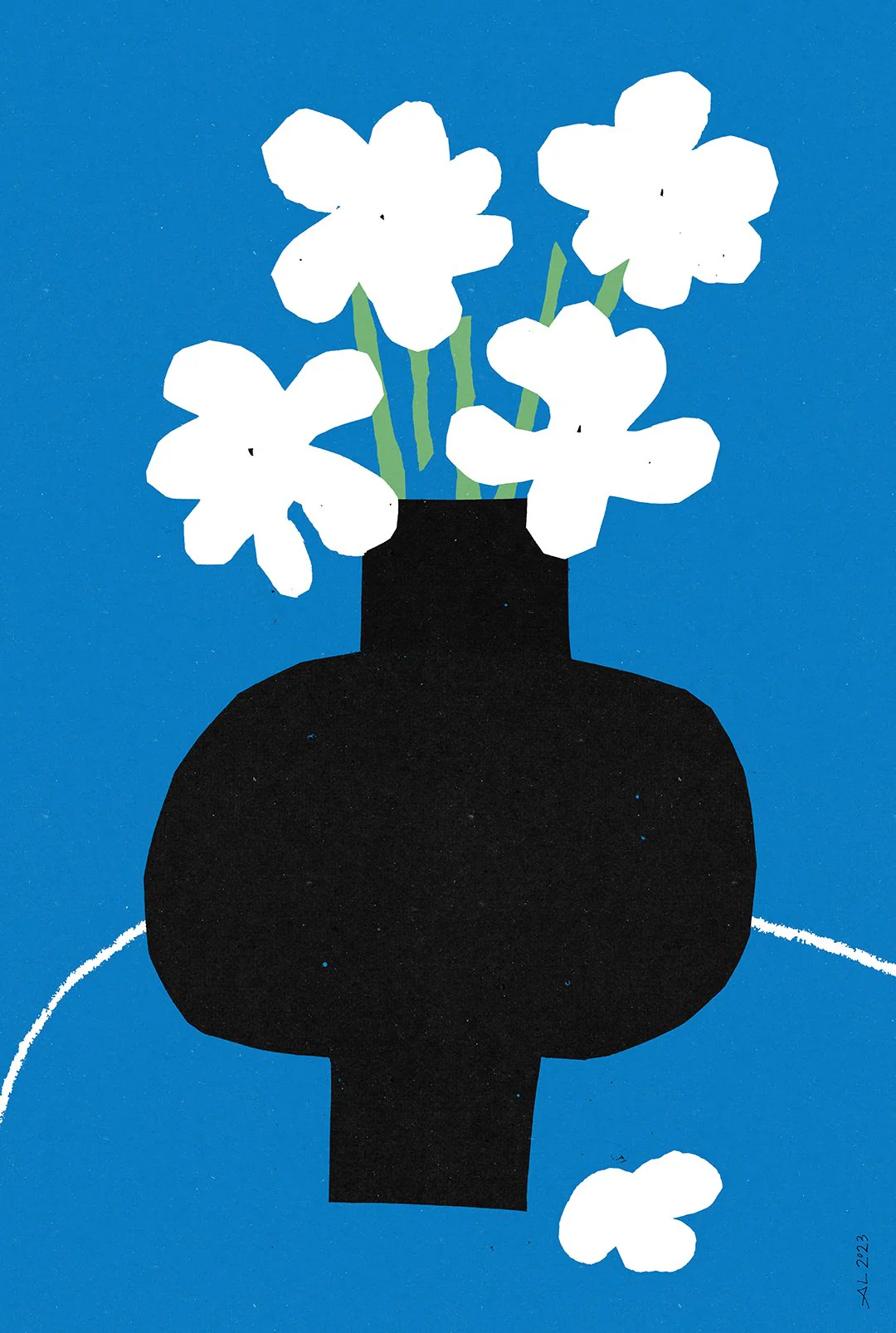 Affiche 'Fleurs blanches' - Image 2