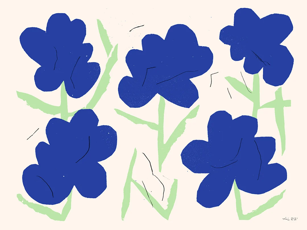 Affiche 'Fleurs bleues' - Image 3