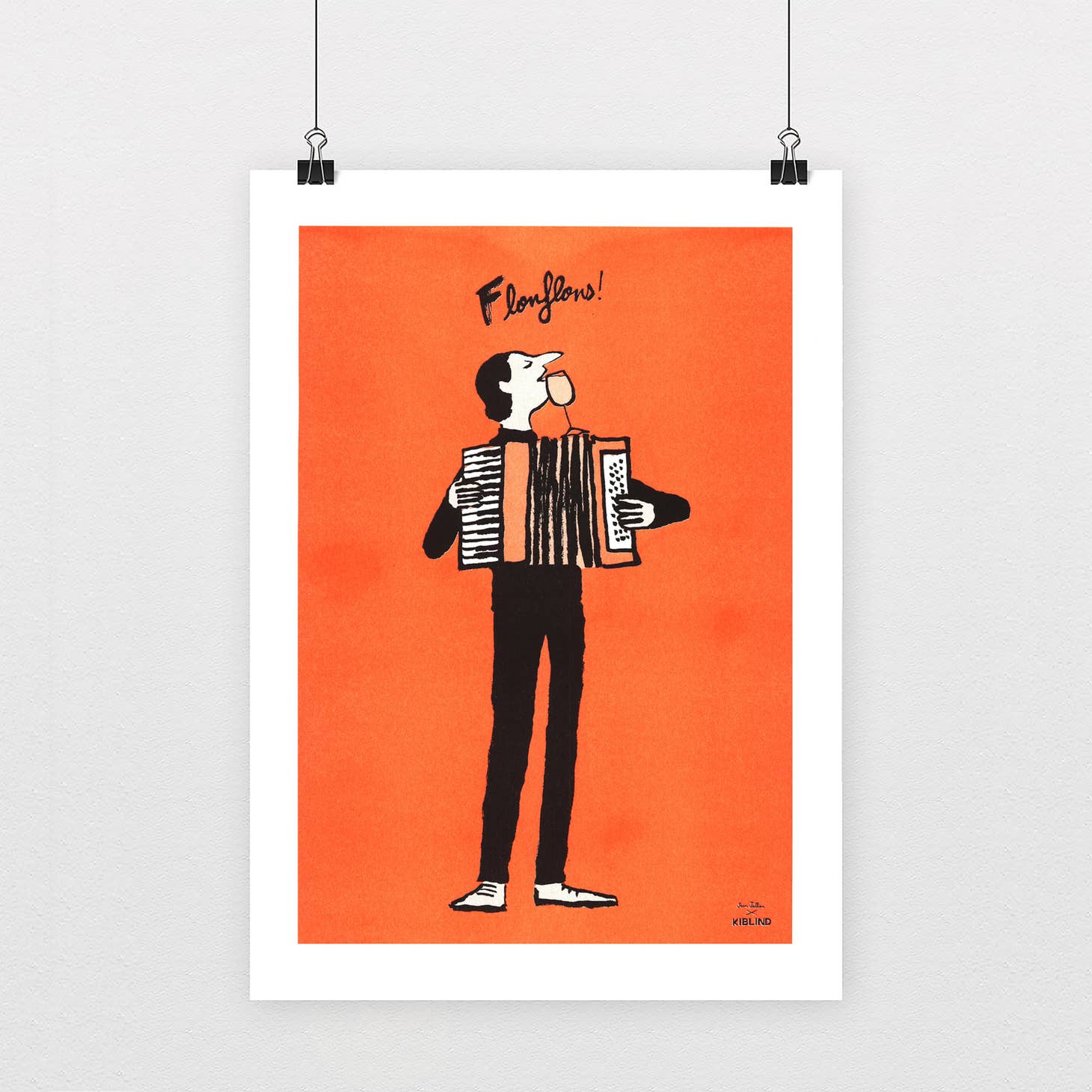Affiche risographie 'Flonflons'