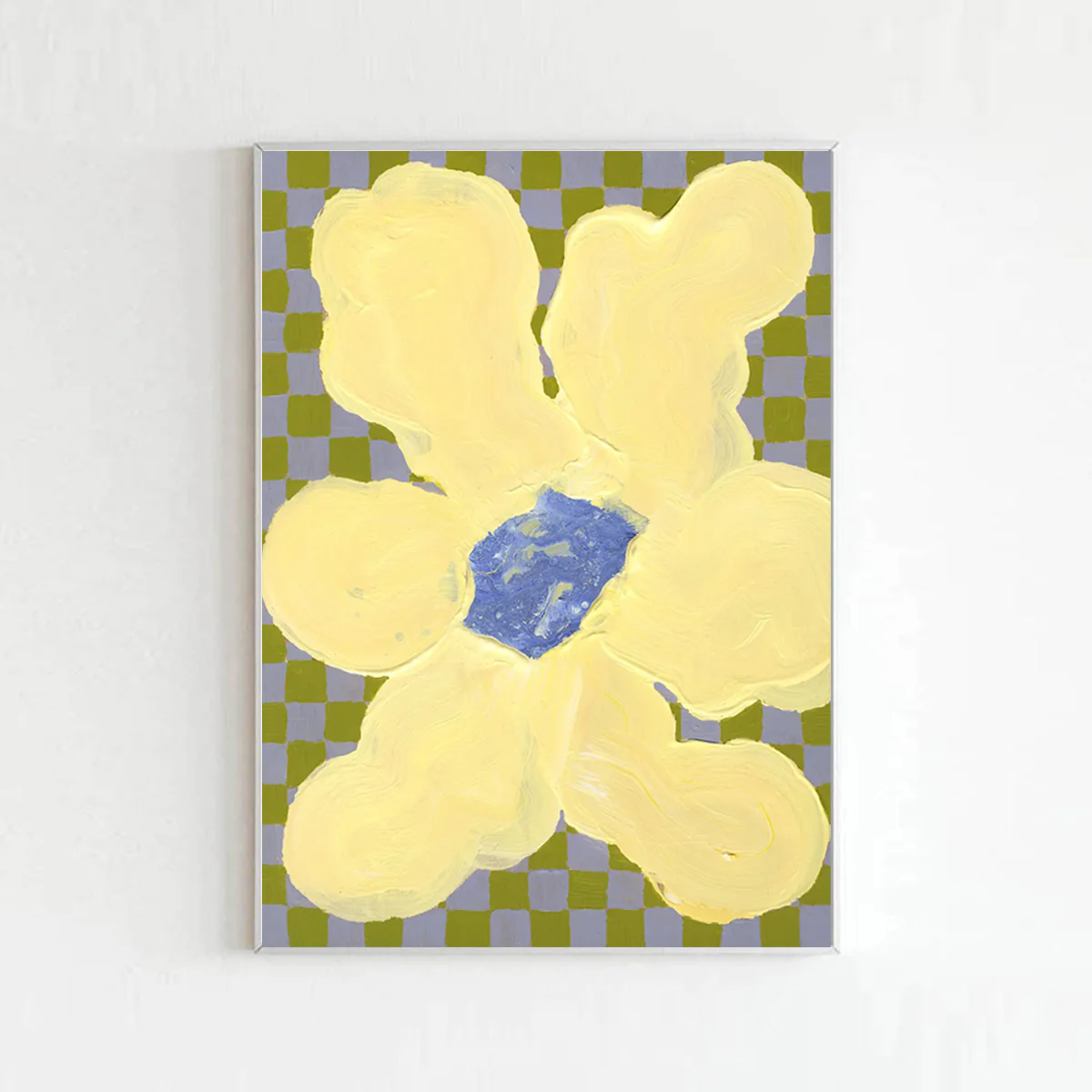 Affiche 'Flowers with Checks 04'