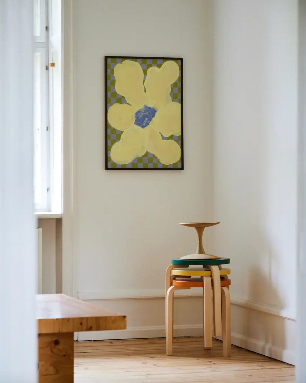 Affiche 'Flowers with Checks 04' - Image 2