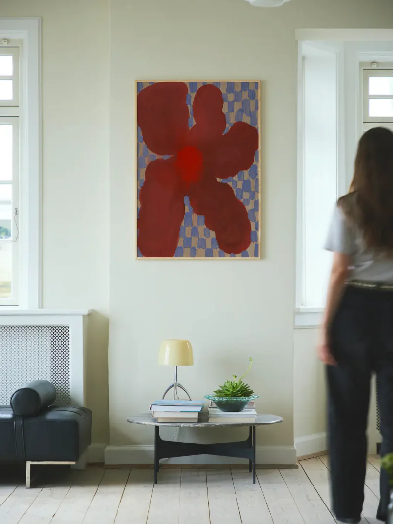 Affiche 'Flowers with Checks 06' - Image 3