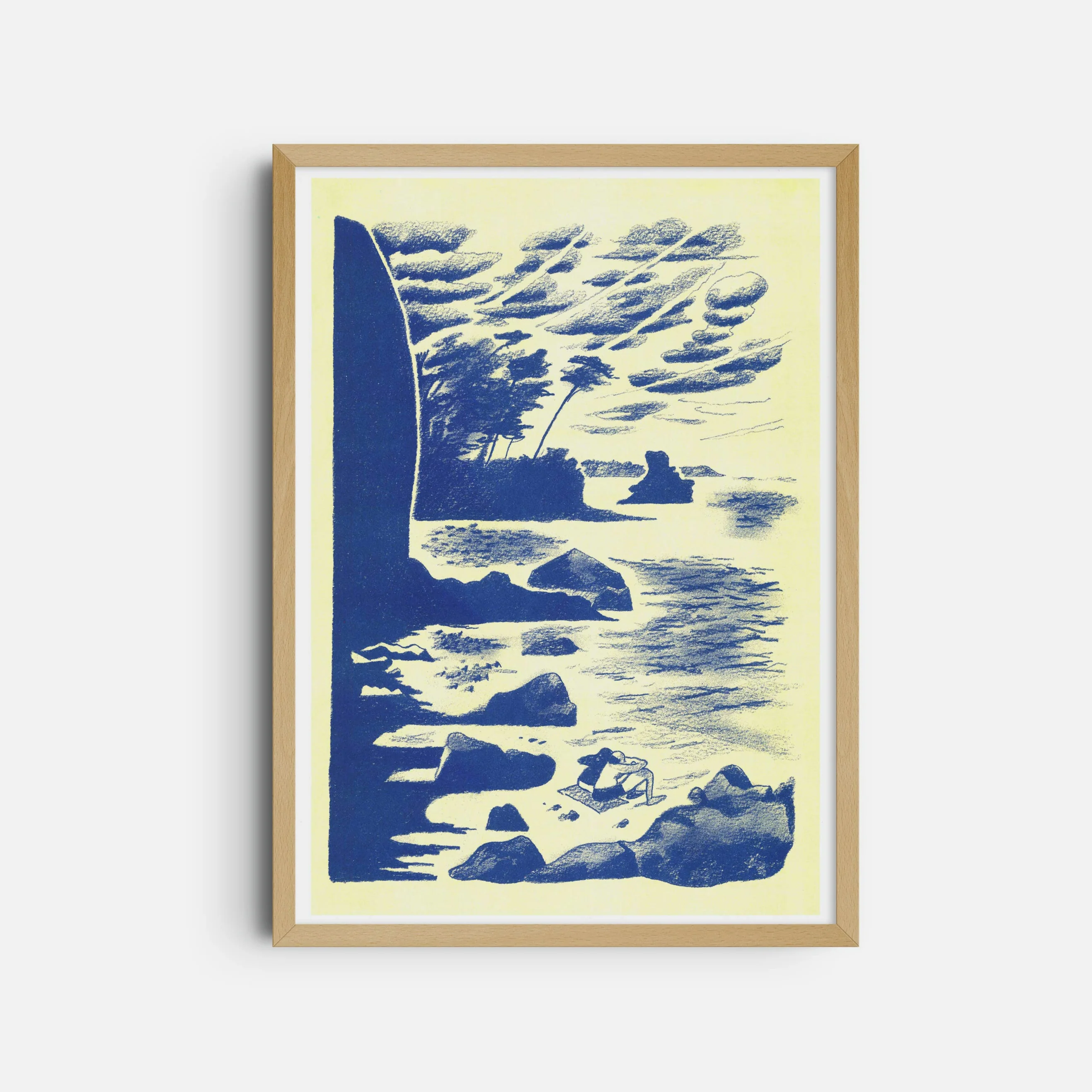 Affiche risographie 'Island of Bréhat'