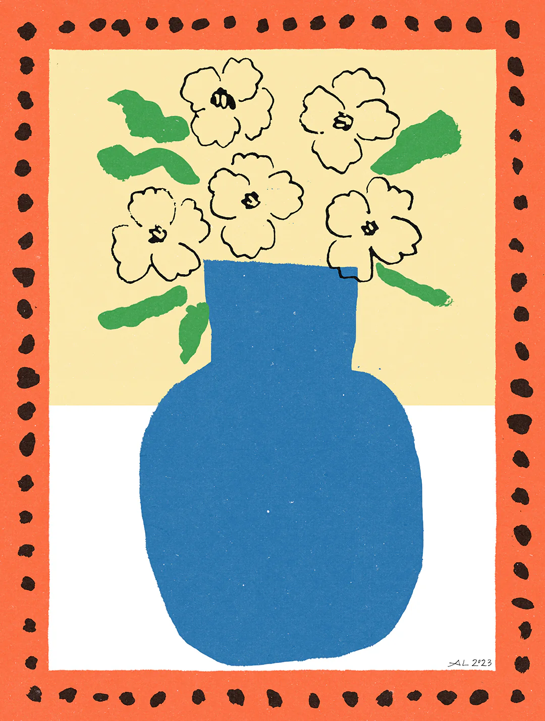 Affiche 'Pivoines et vase bleu' - Image 2