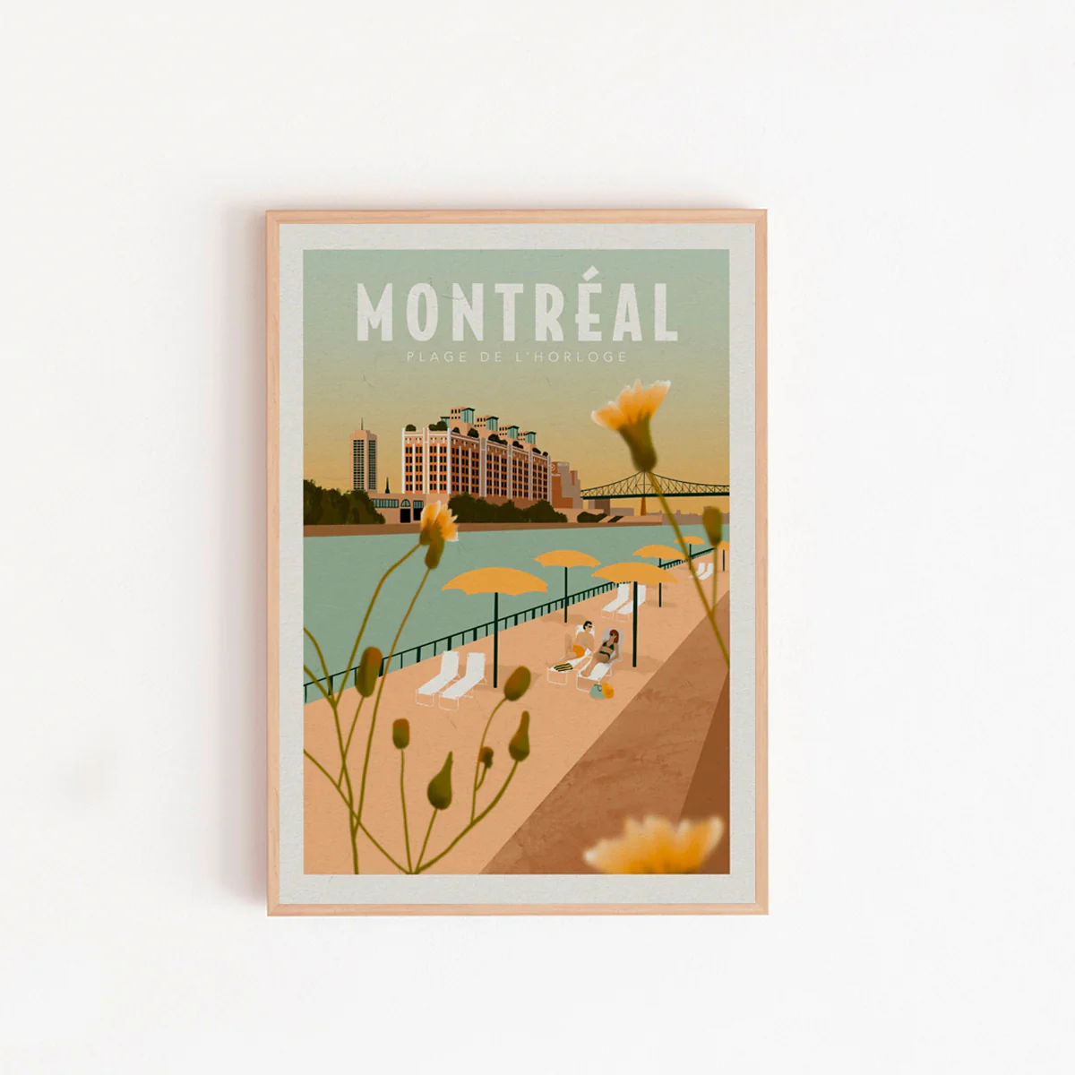Affiche 'Plage de l'horloge' [formats variés]