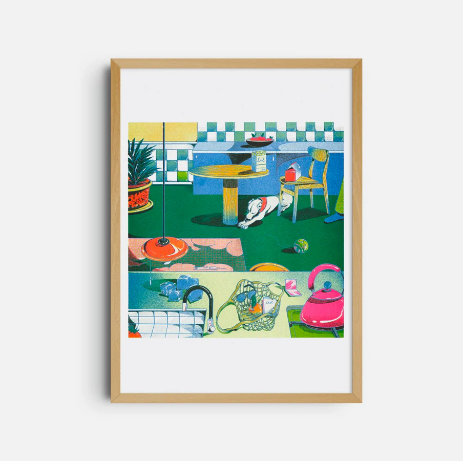 Affiche risographie 'Quad in room'
