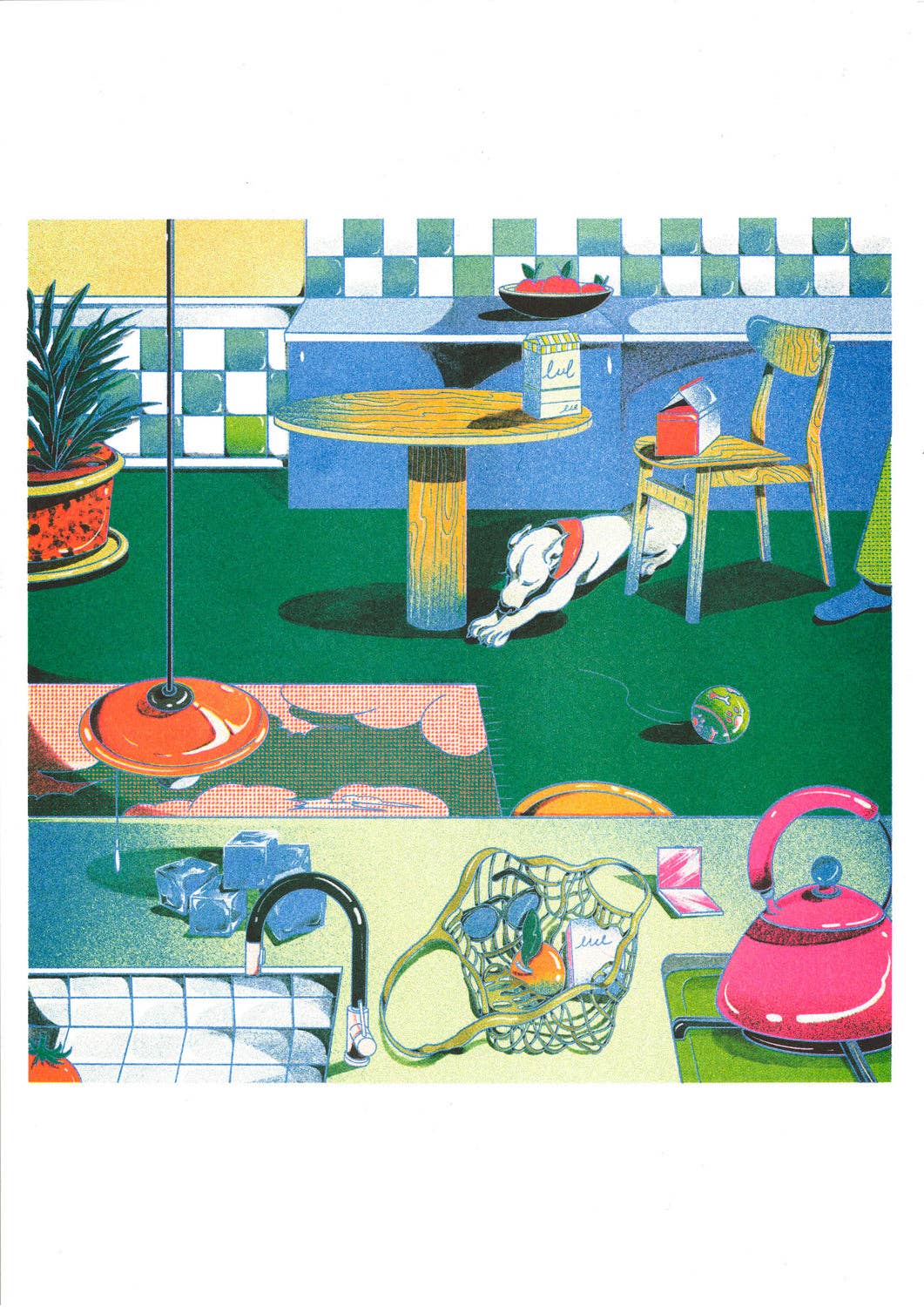 Affiche risographie 'Quad in room' - Image 2