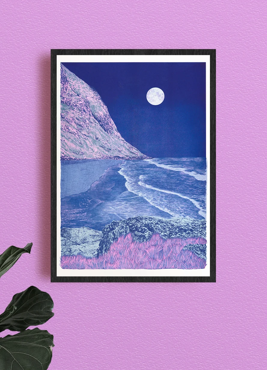 Affiche risographie 'Blue Euphoria' - Image 2