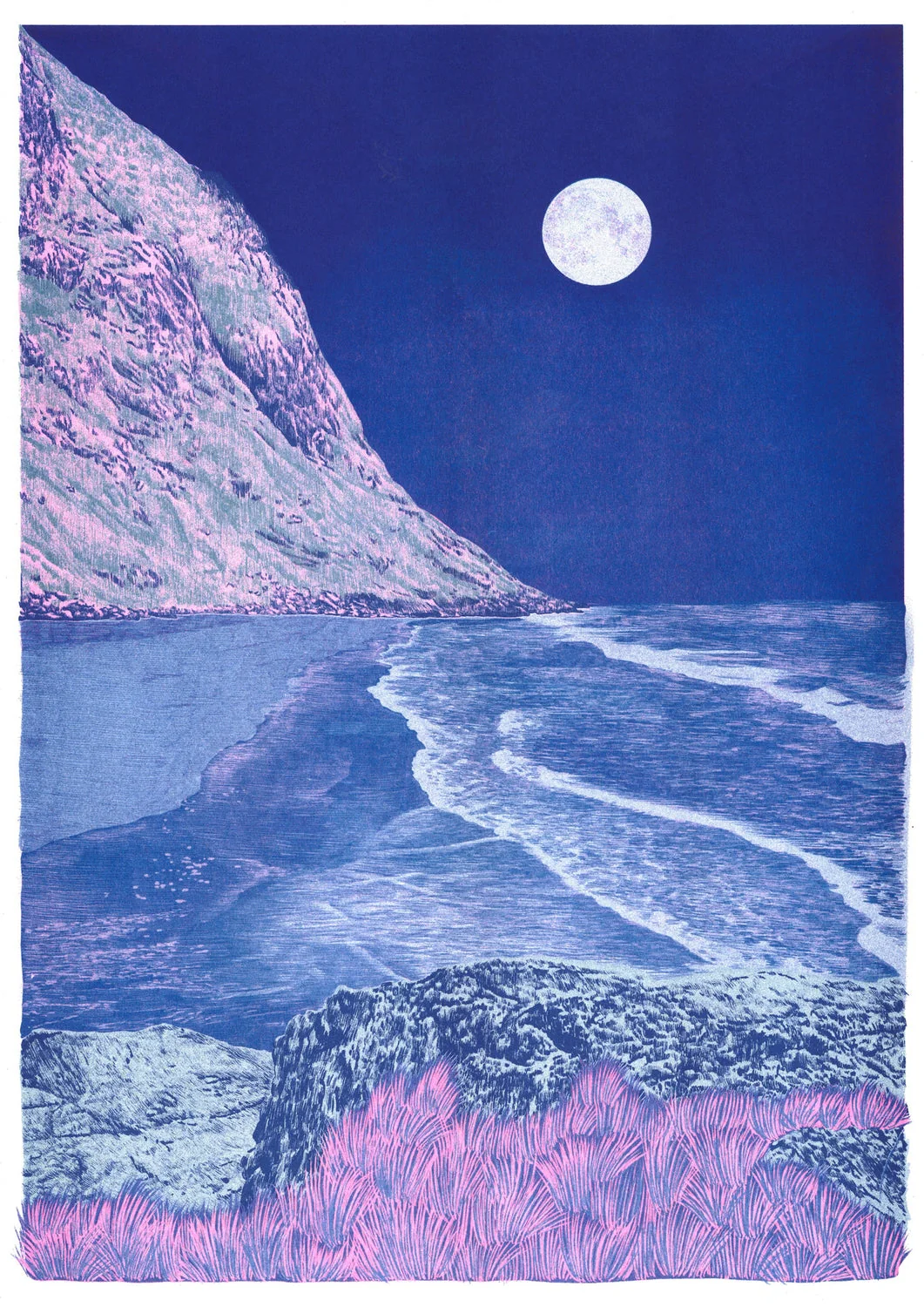 Affiche risographie 'Blue Euphoria' - Image 3