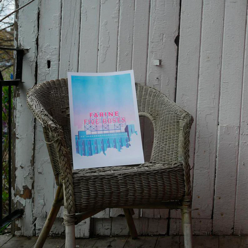 Affiche risographie 'Farine Five Roses' - Image 2