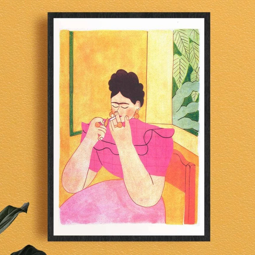 Affiche risographie 'Frida Kahlo' - Image 2