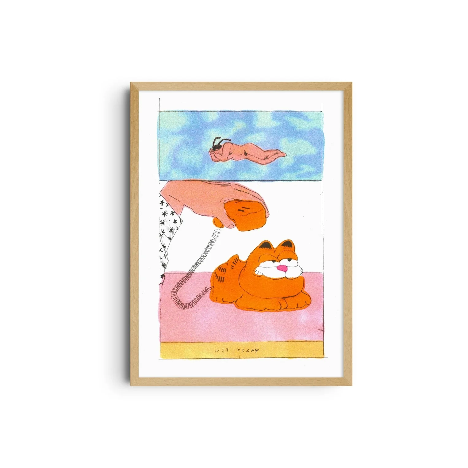 Affiche risographie 'Garfield'