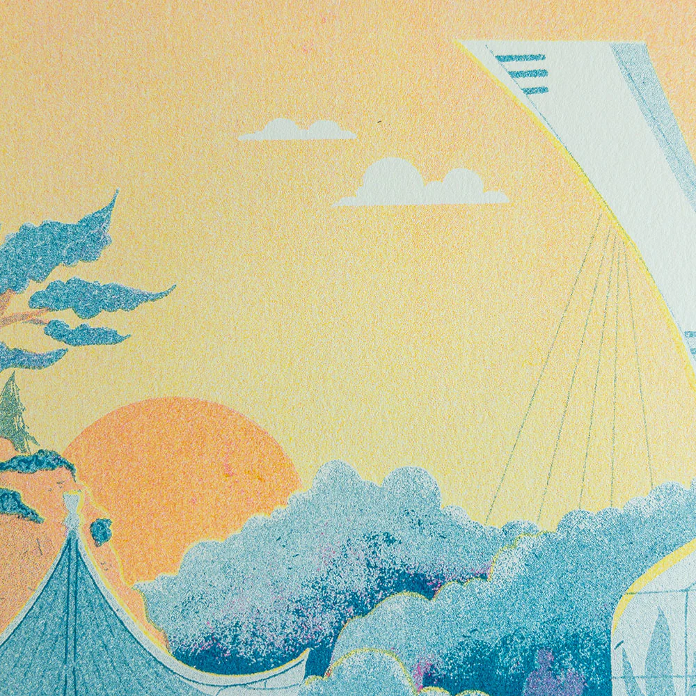 Affiche risographie 'Jardin Botanique' - Image 2