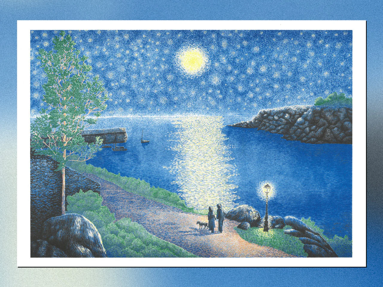 Affiche risographie 'La Nuit étoilée (Vincent van Gogh)' - Image 3