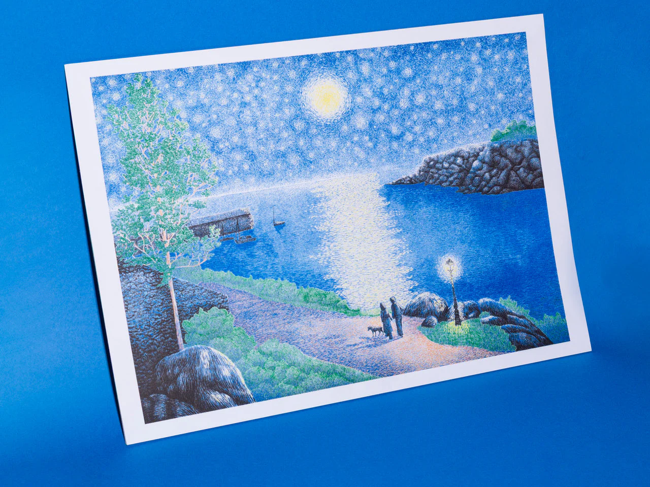 Affiche risographie 'La Nuit étoilée (Vincent van Gogh)' - Image 4