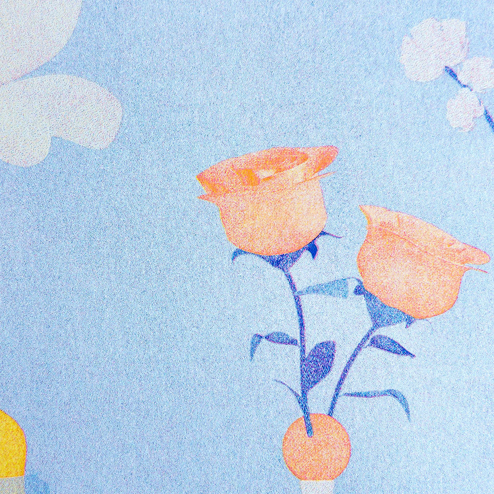 Affiche risographie 'Le jour est bleu' - Image 2