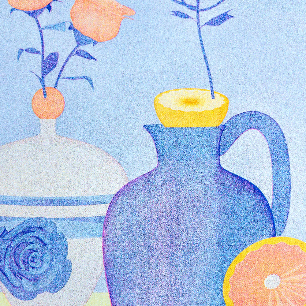 Affiche risographie 'Le jour est bleu' - Image 3