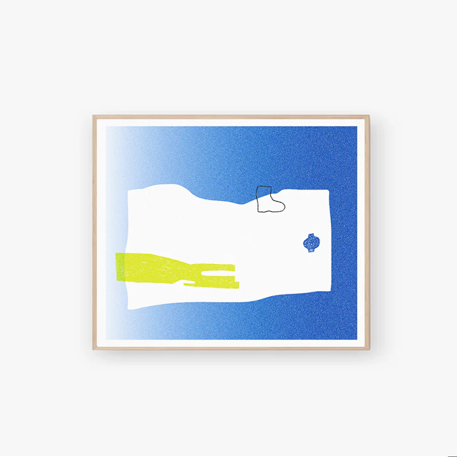 Affiche risographie 'Manteau Blanc'