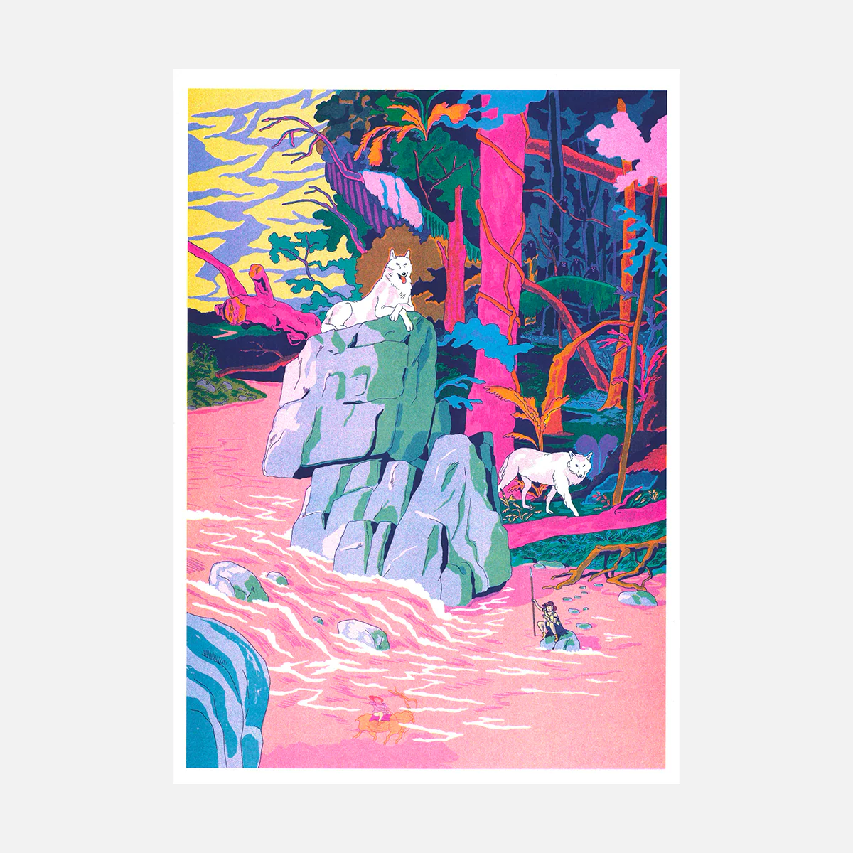 Affiche risographie Miyazaki - La princesse Mononoke - Image 2