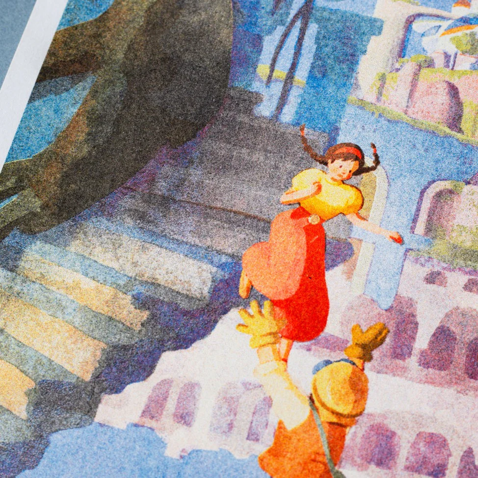 Affiche risographie Miyazaki - Le château dans le ciel - Image 3