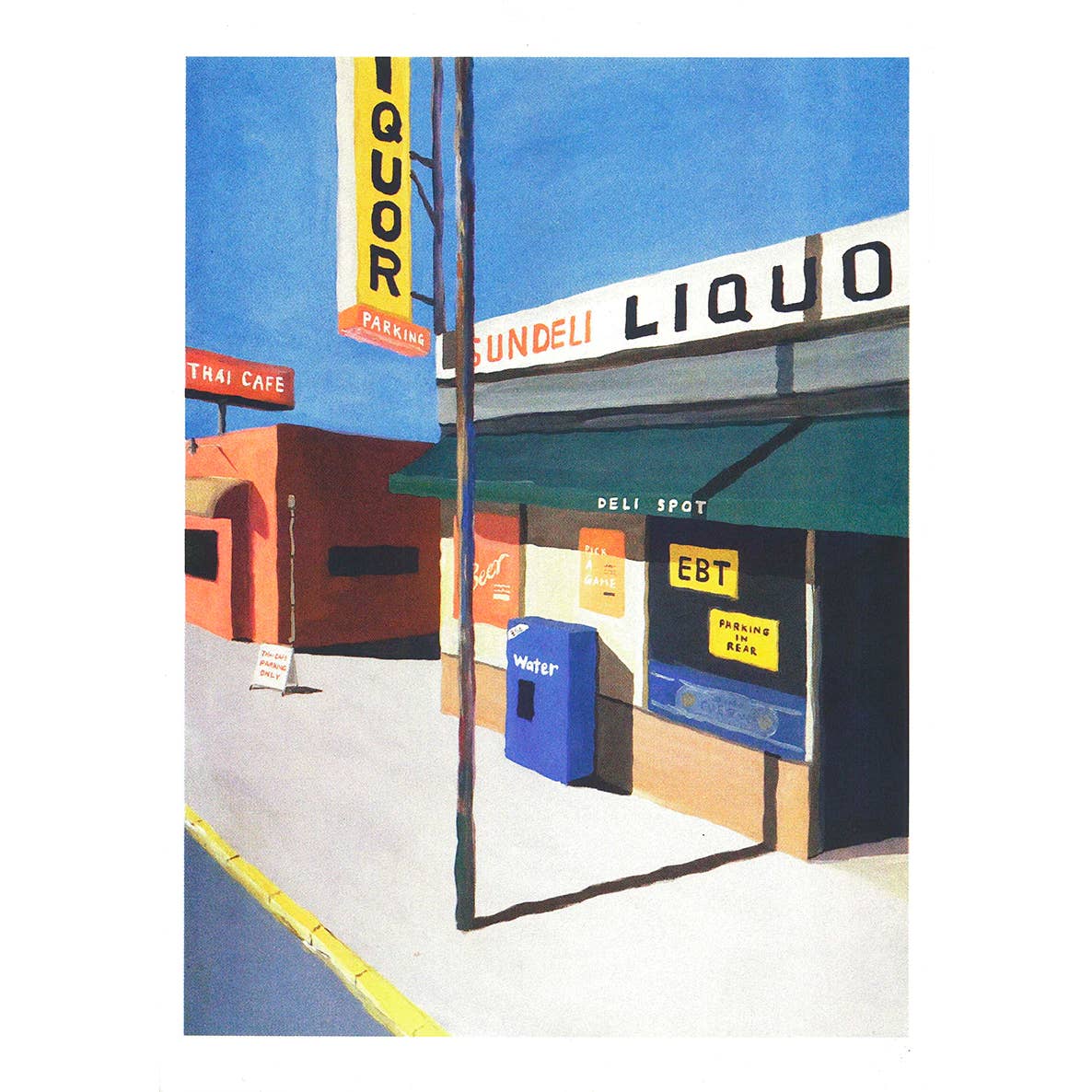 Affiche risographie 'Pacific Coast, Highway'