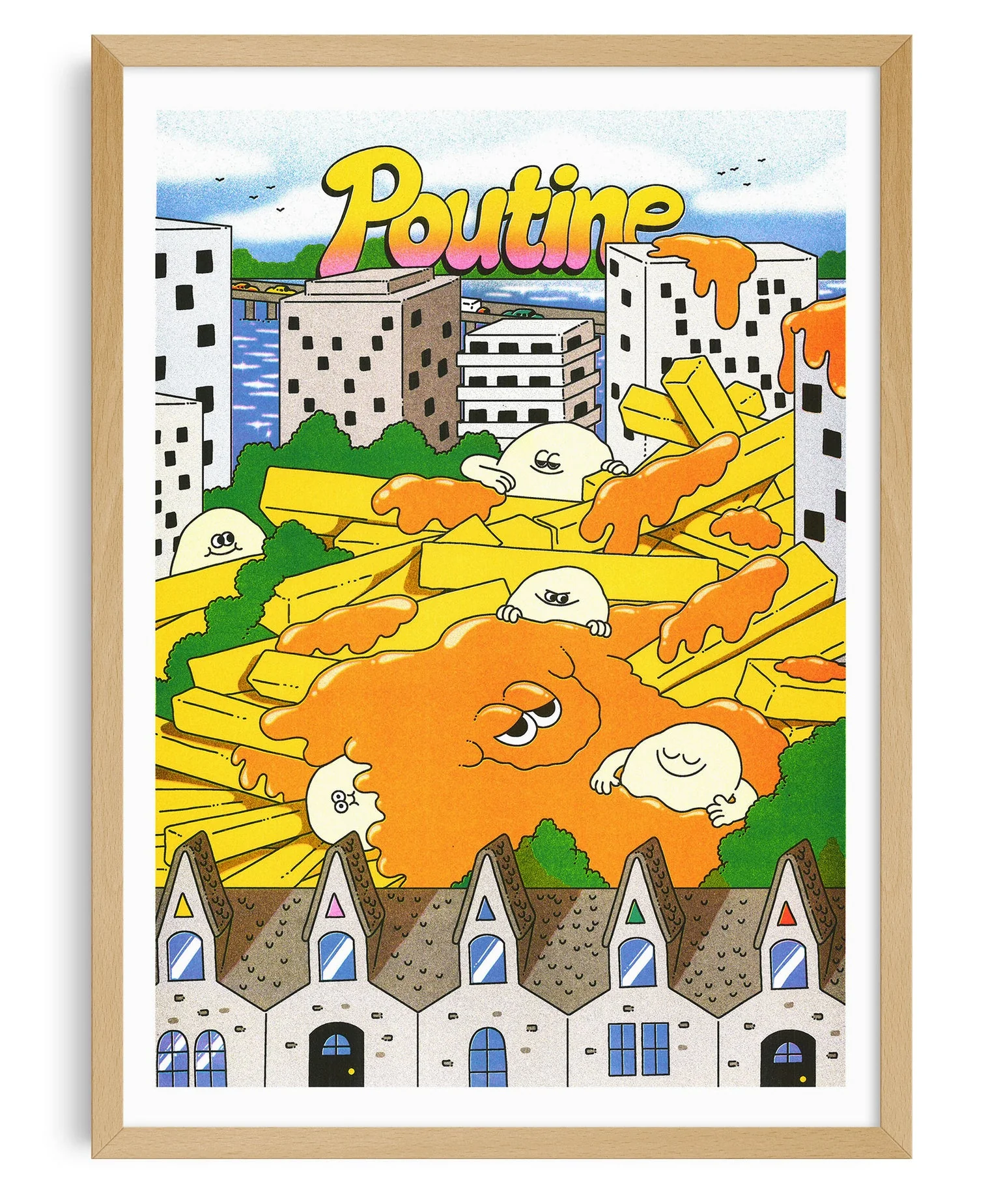 Affiche risographie 'Poutine à Montréal' - Image 2