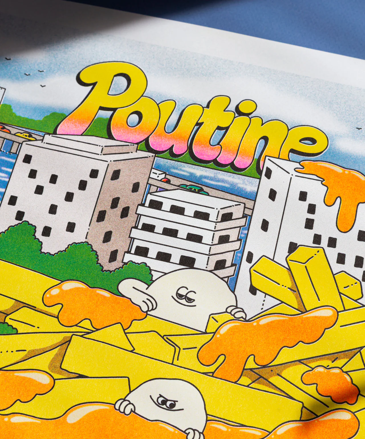 Affiche risographie 'Poutine à Montréal' - Image 3