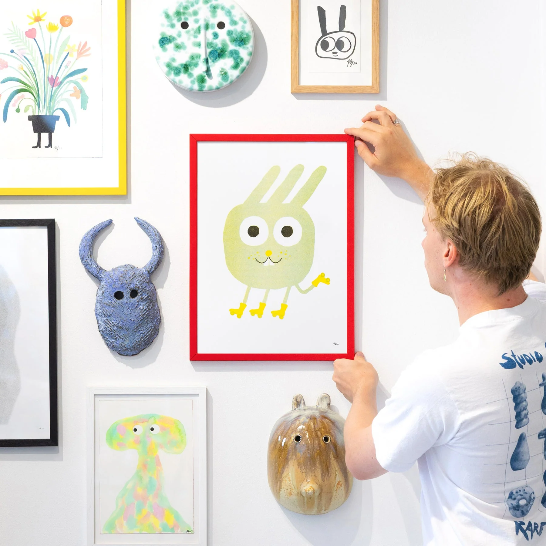Affiche risographie 'Roller Bunny' - Image 3