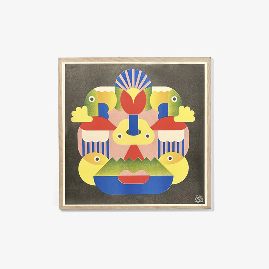 Affiche risographie 'Soleil levant'