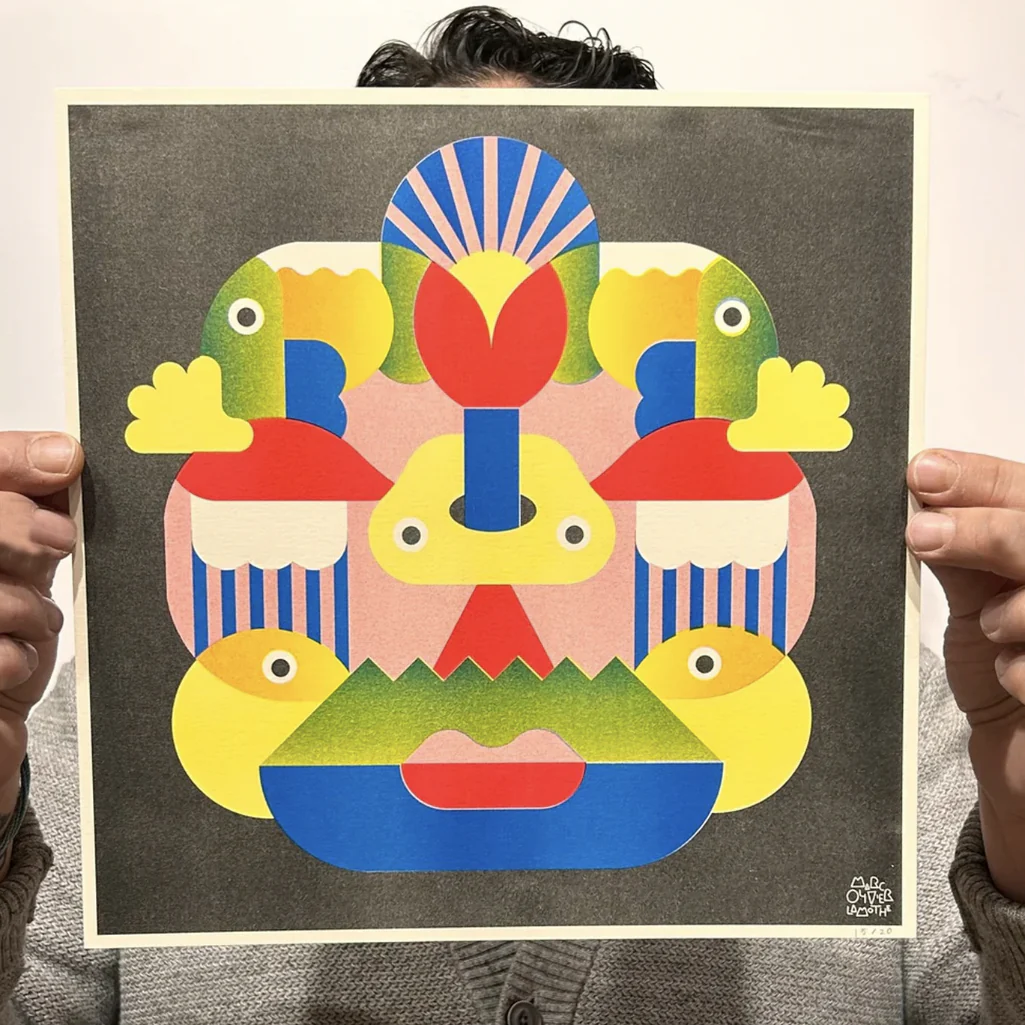 Affiche risographie 'Soleil levant' - Image 2