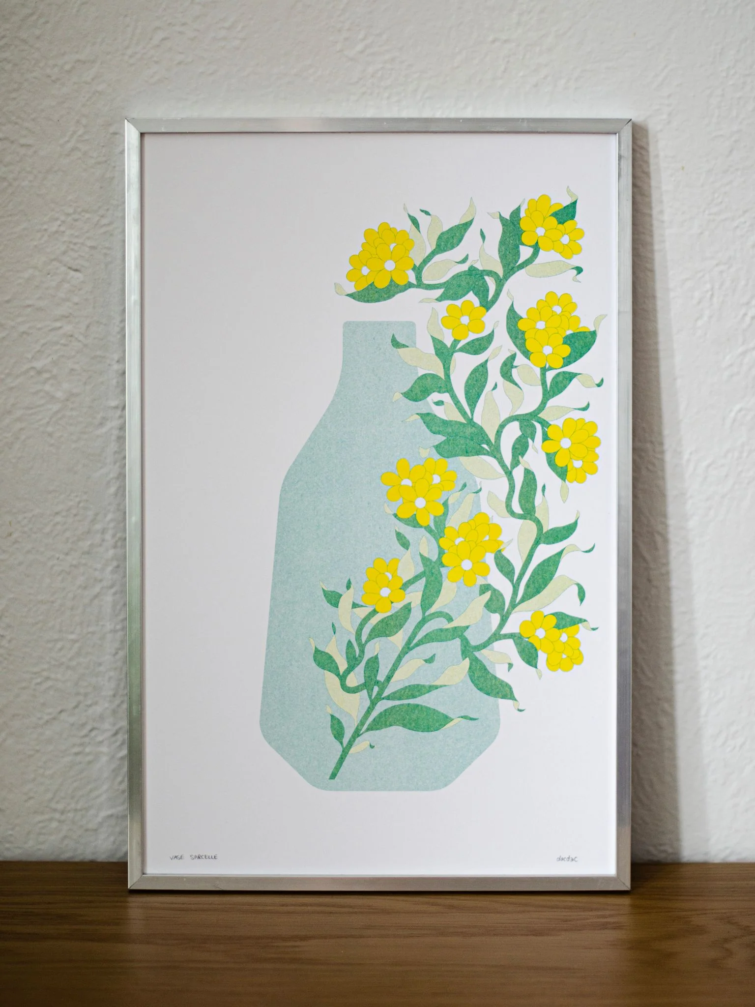 Affiche risographie 'Vase sarcelle' - Image 2