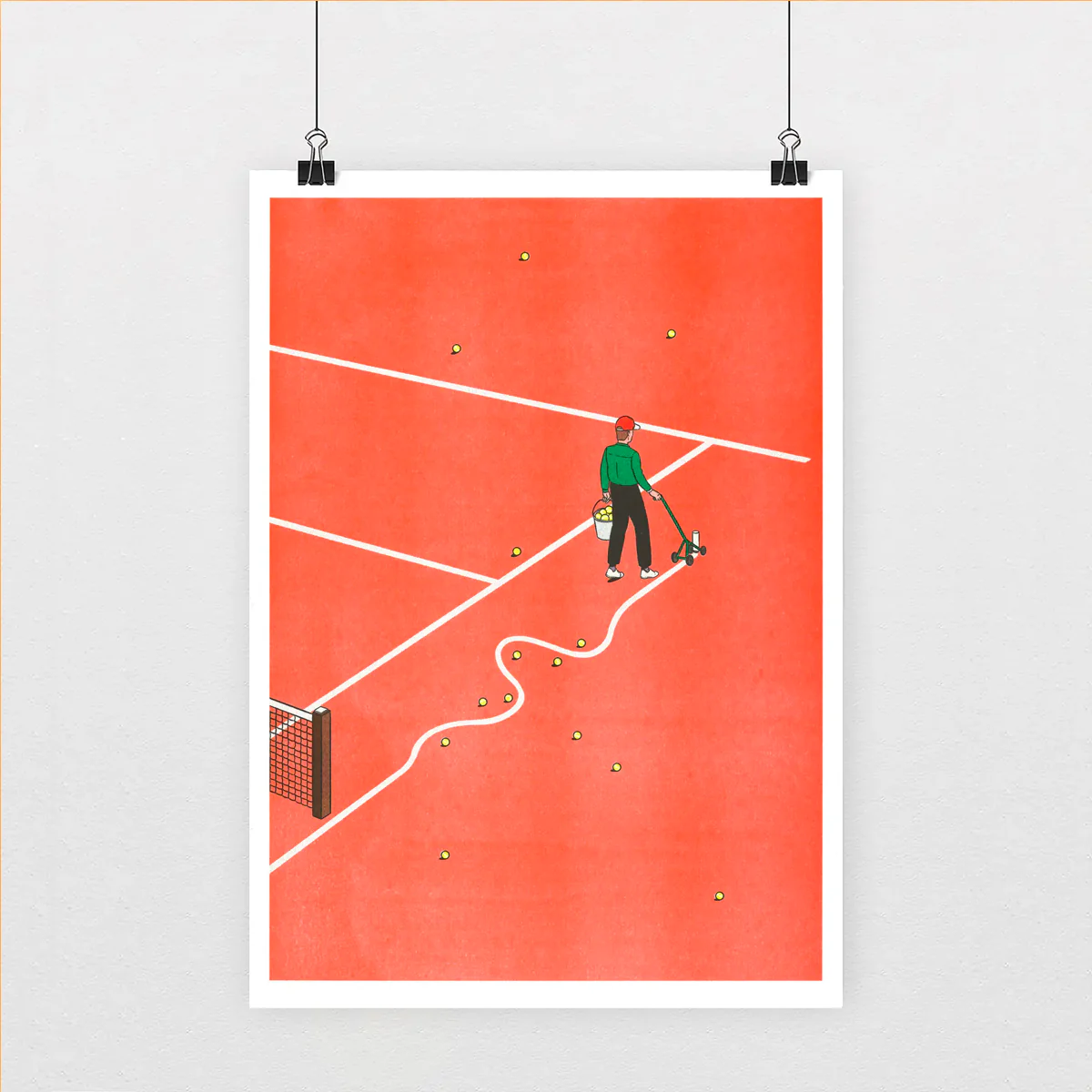 Affiche risographie 'Roland-Garros'