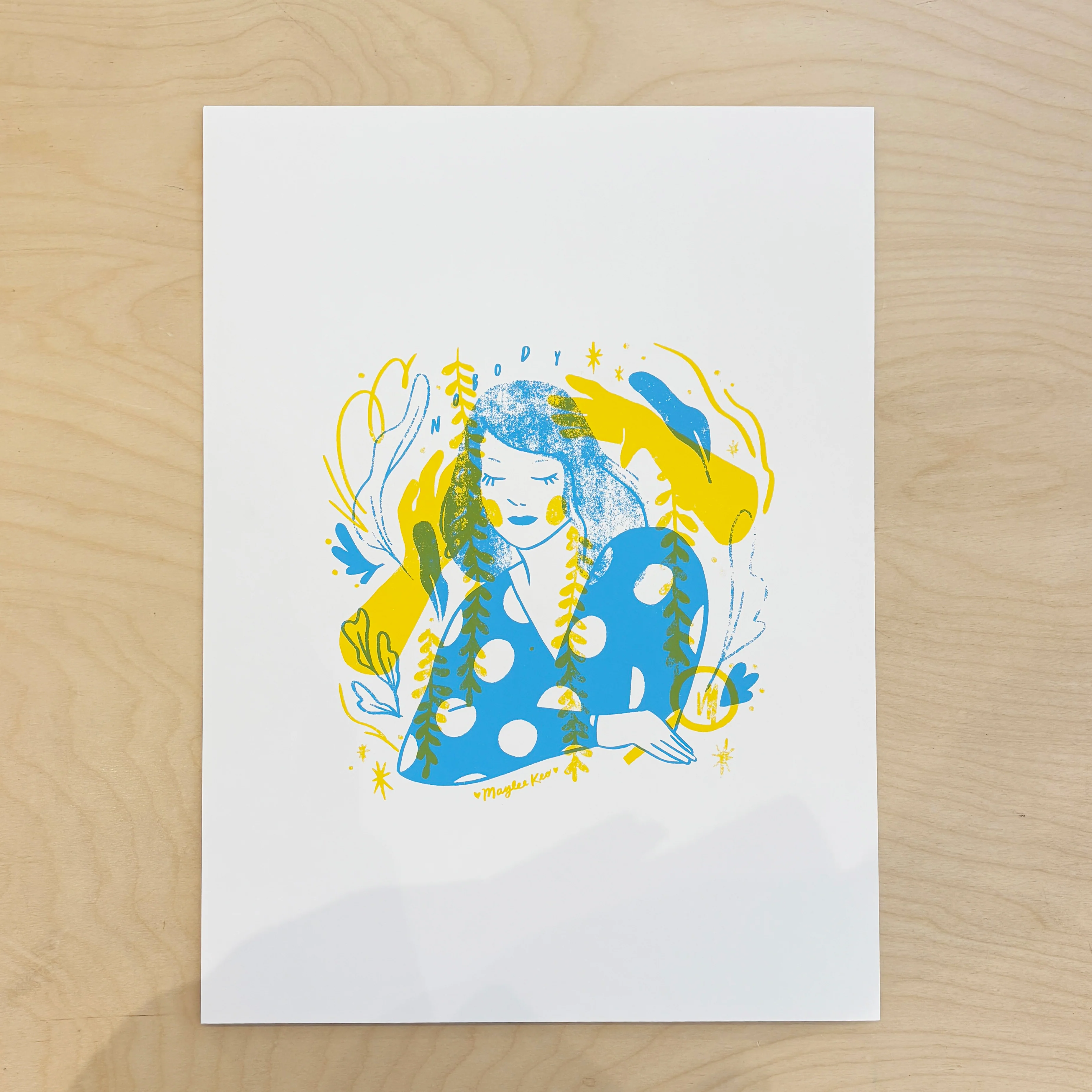 Affiche sérigraphiée 'Nobody'