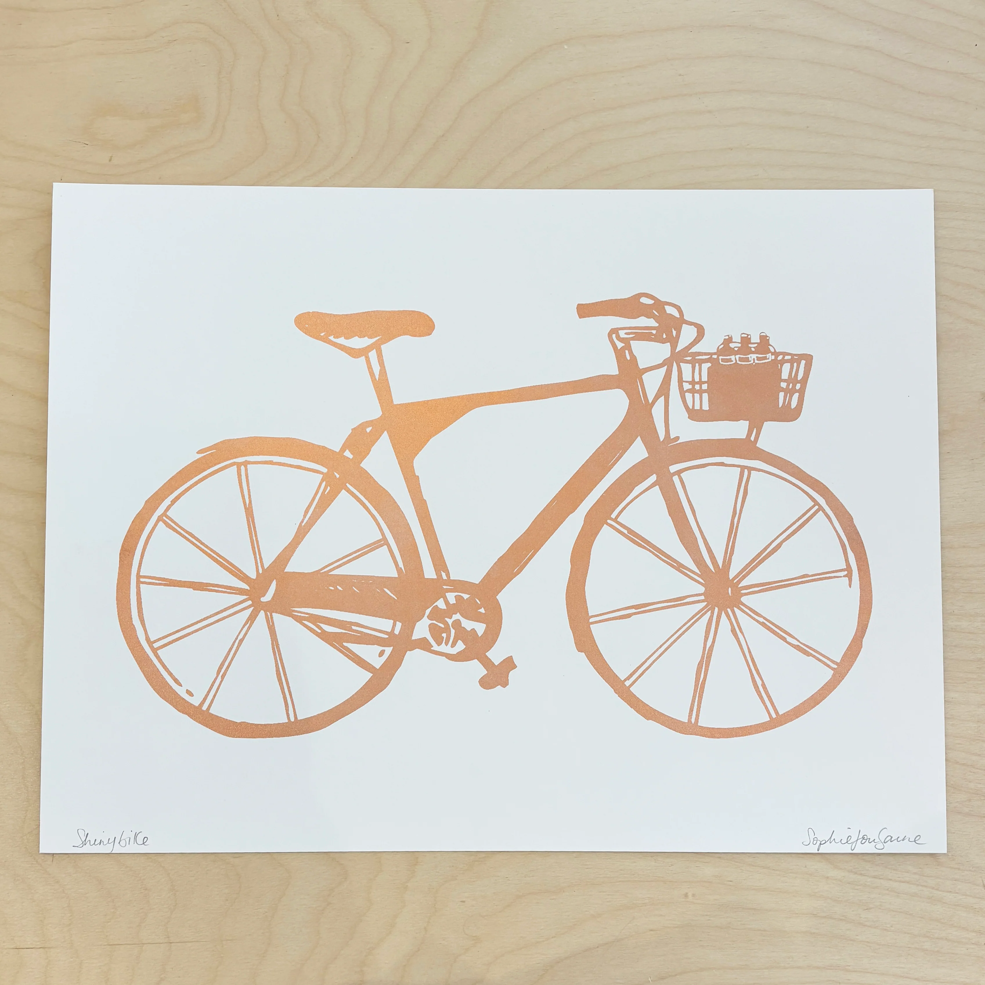Affiche sérigraphiée 'Shiny bike'