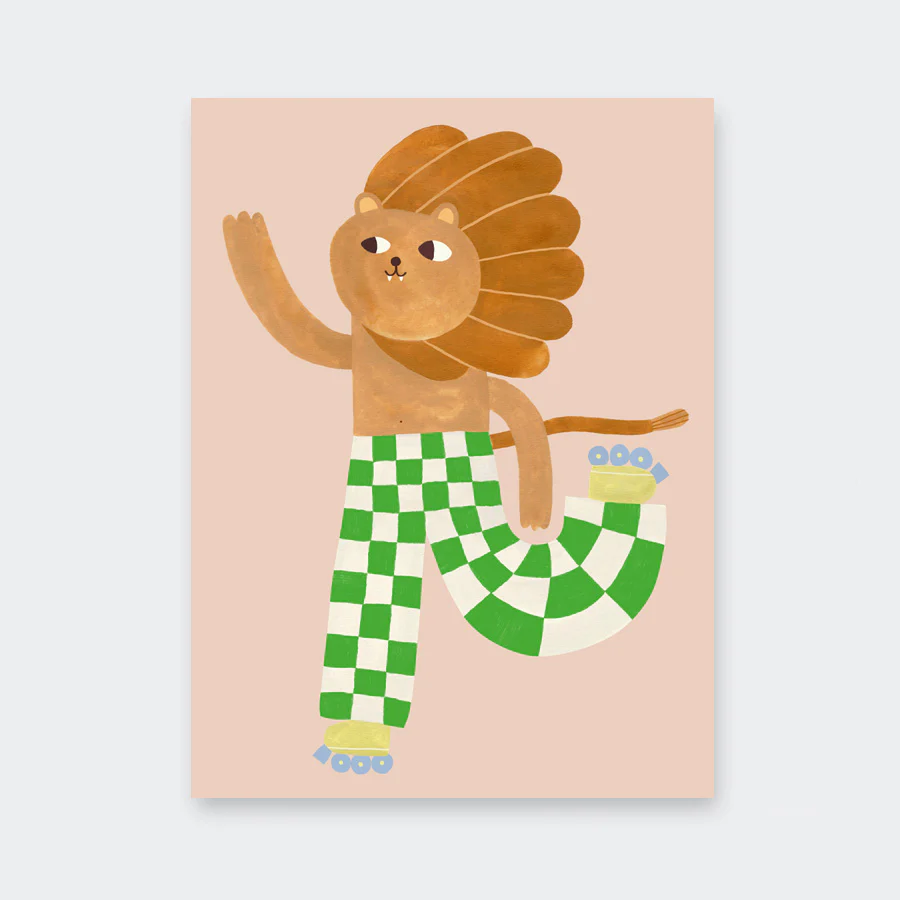 Affiche 'Lion en patins' - Image 2