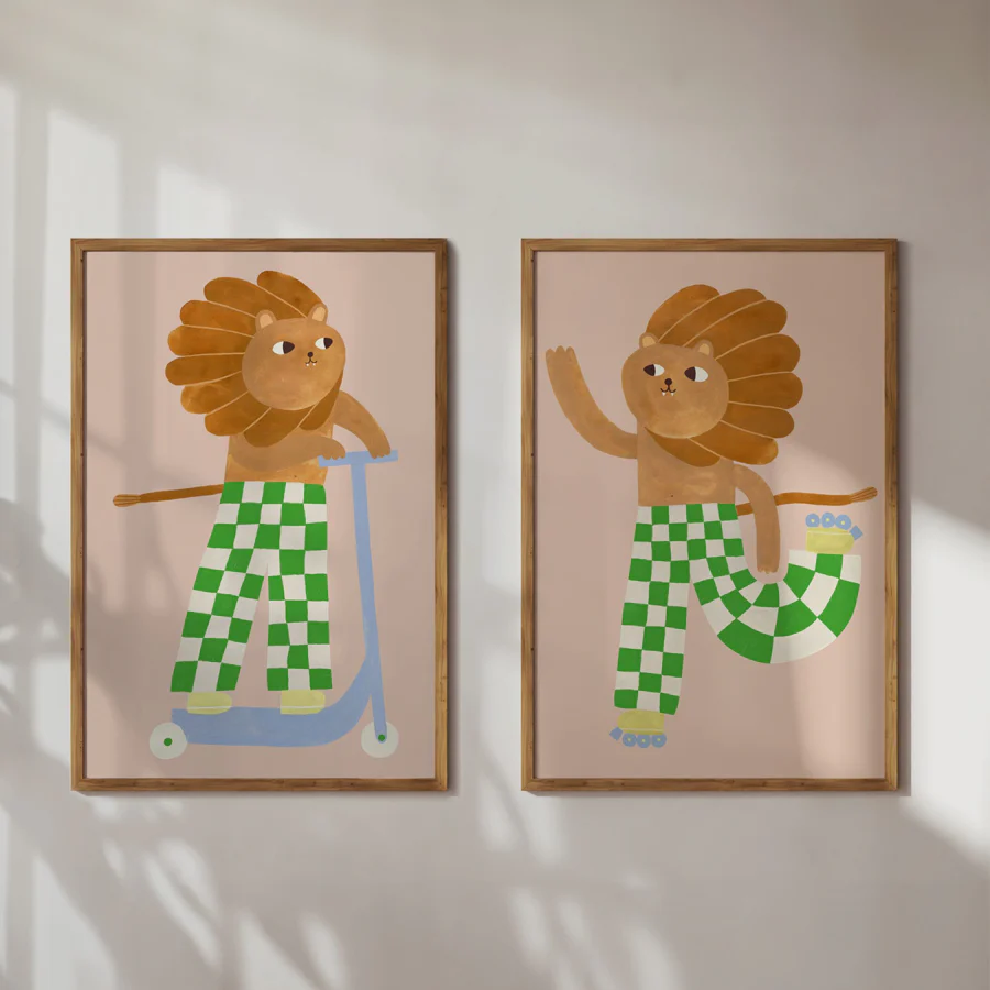 Affiche 'Lion en trottinette' - Image 3