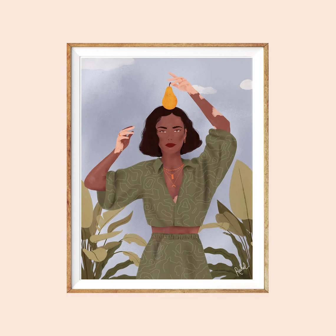 Affiche 'Woman & Pear'