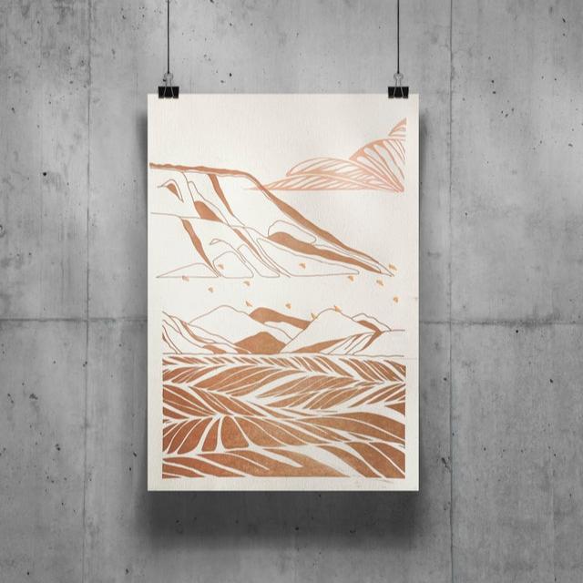Affiches letterpress 'To the sea' [seul ou en triptyque] - Image 4