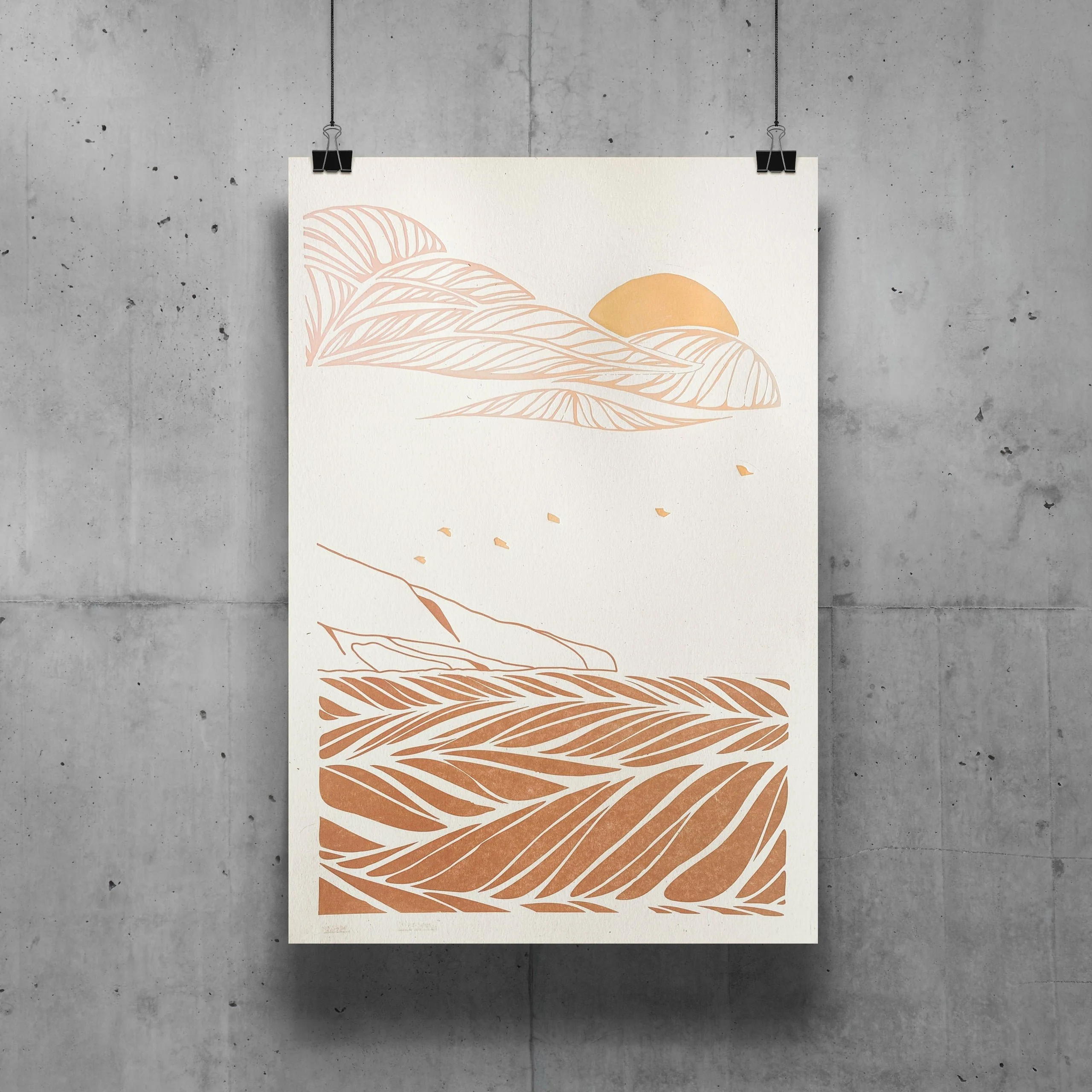 Affiches letterpress 'To the sea' [seul ou en triptyque] - Image 5