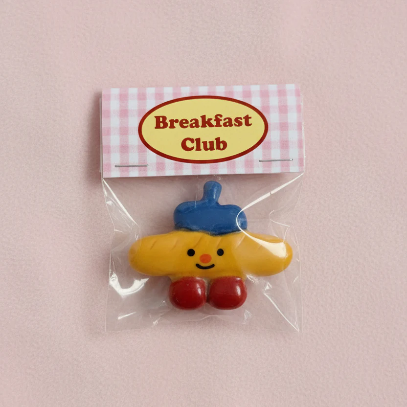Aimant Breakfast Club Baguette béret bleu