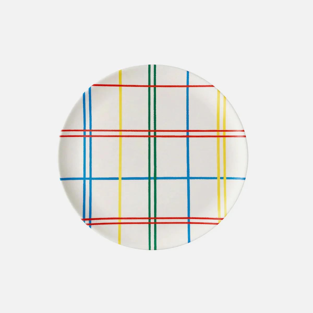 Assiette à salade en bambou Plaid