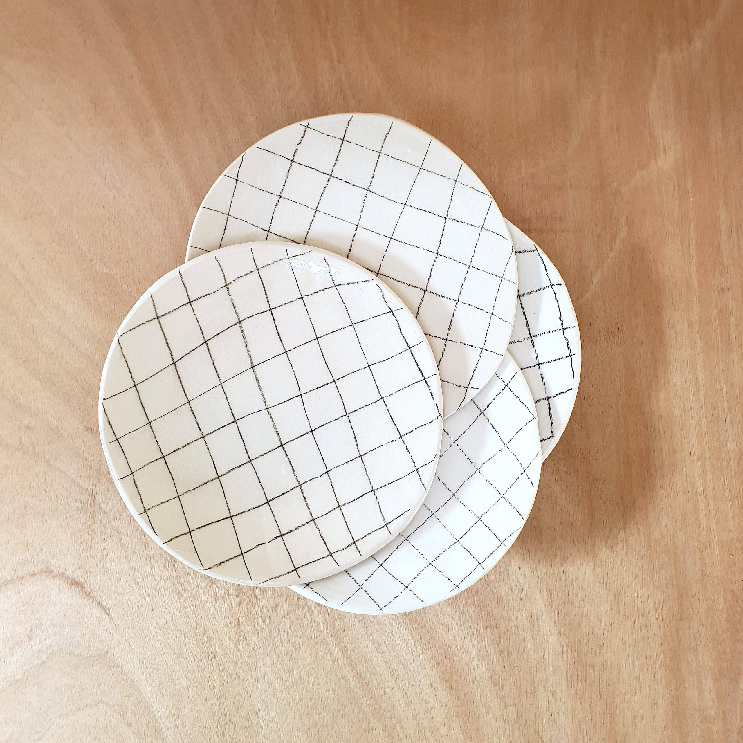 Assiette en céramique Lappis grille - Image 3