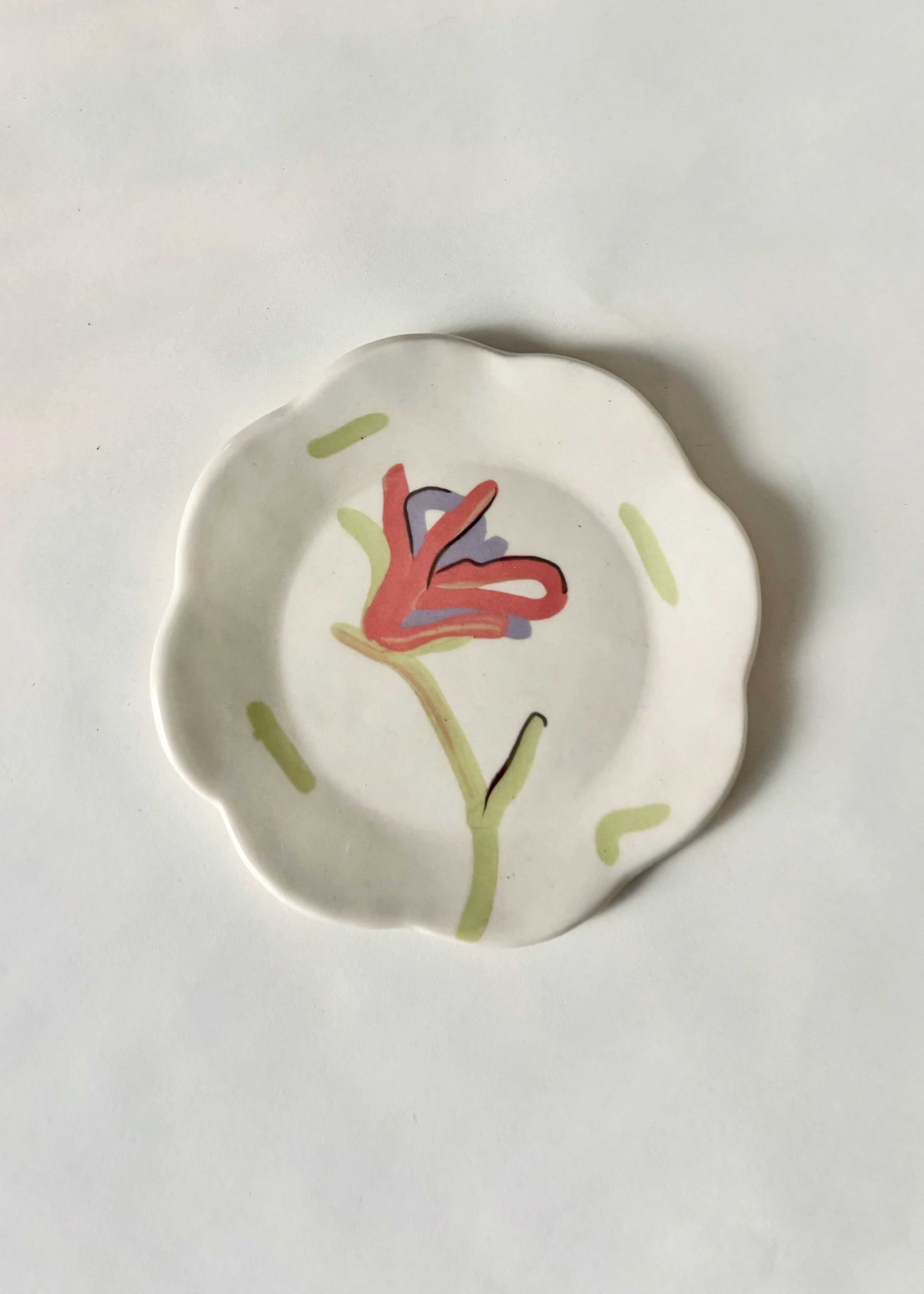 Assiette florale lavande et rose [formats variés] - Image 2