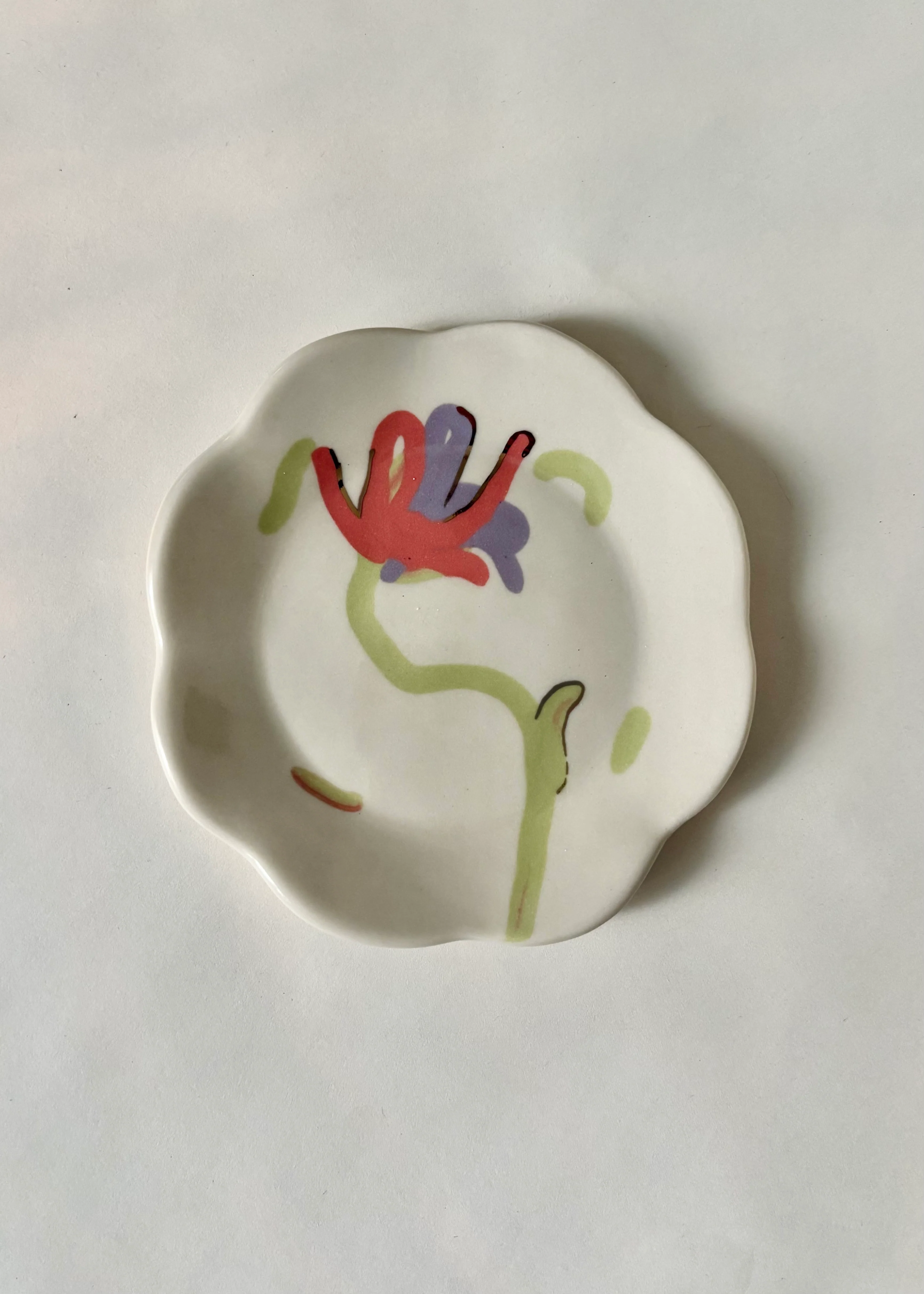 Assiette florale lavande et rose [formats variés] - Image 3