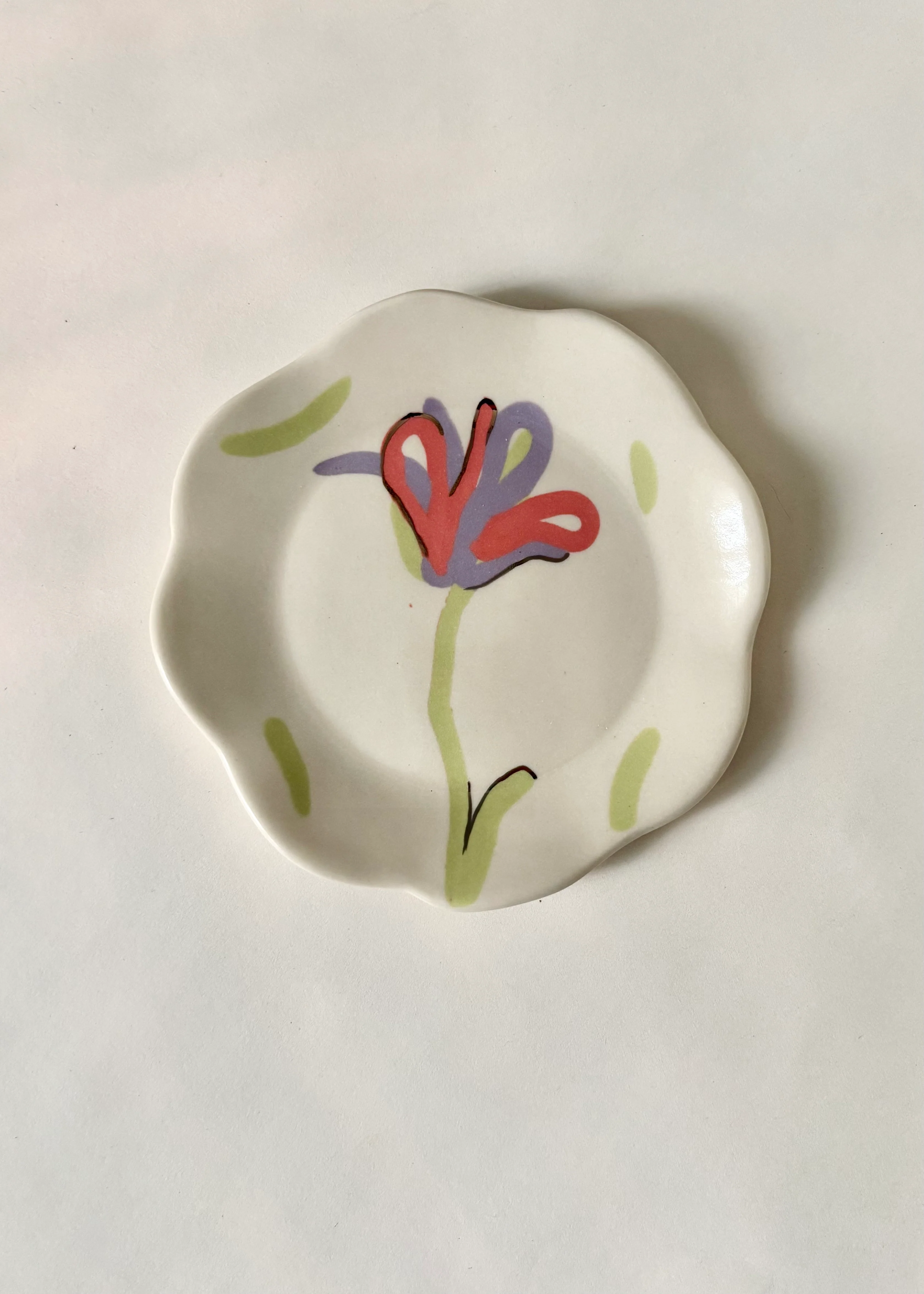 Assiette florale lavande et rose [formats variés] - Image 4