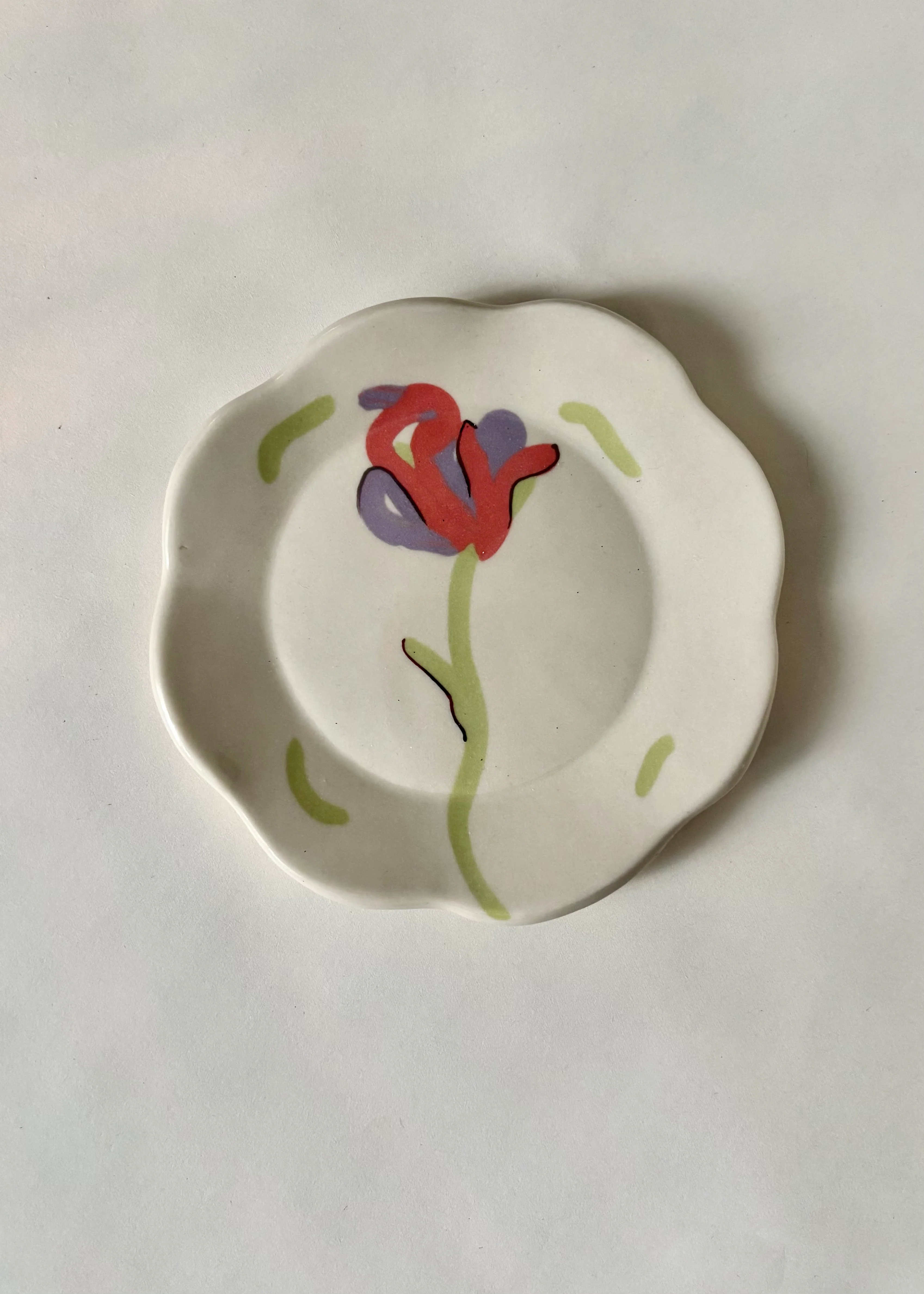 Assiette florale lavande et rose [formats variés] - Image 5