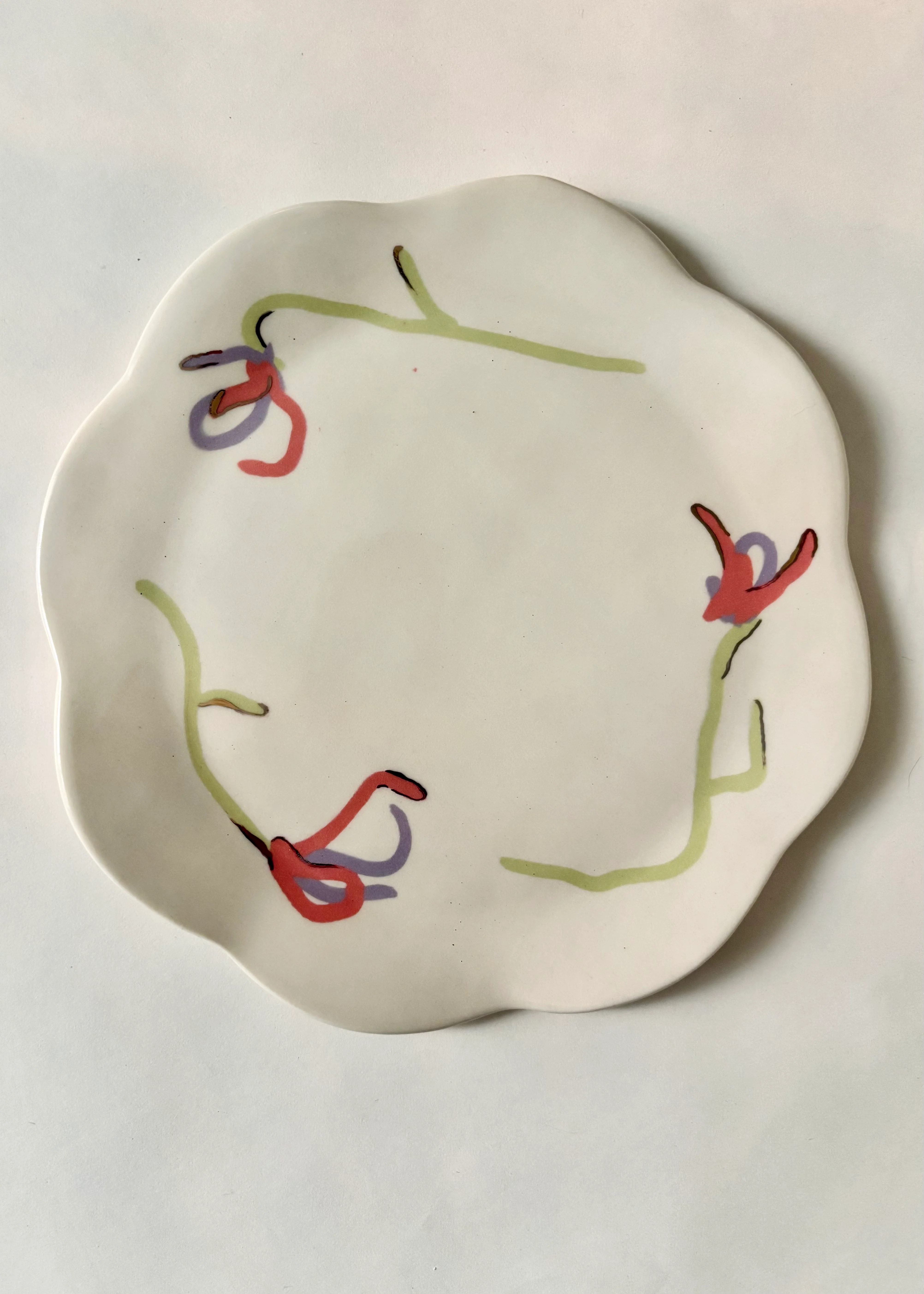 Assiette florale lavande et rose [formats variés] - Image 6