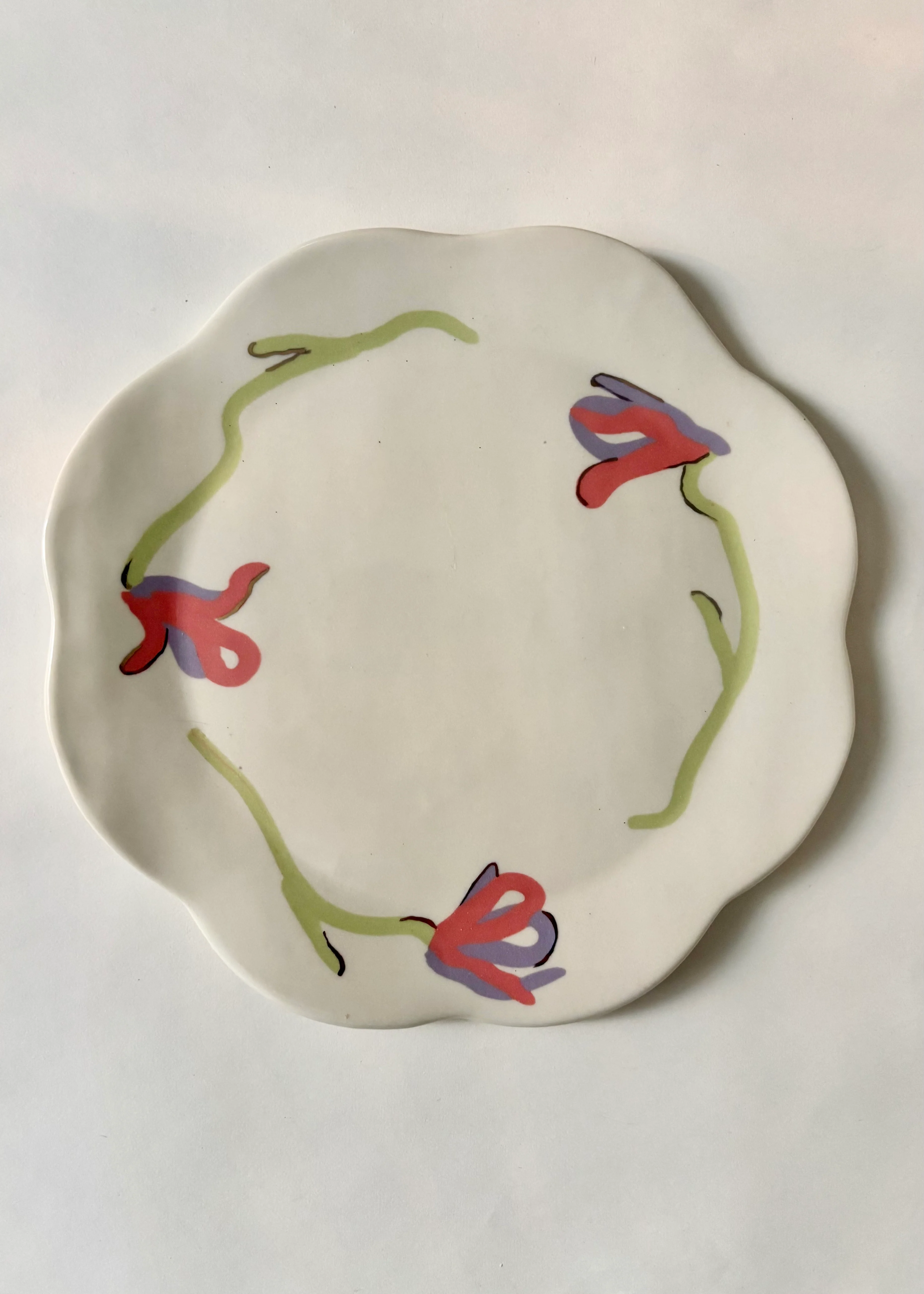 Assiette florale lavande et rose [formats variés] - Image 7