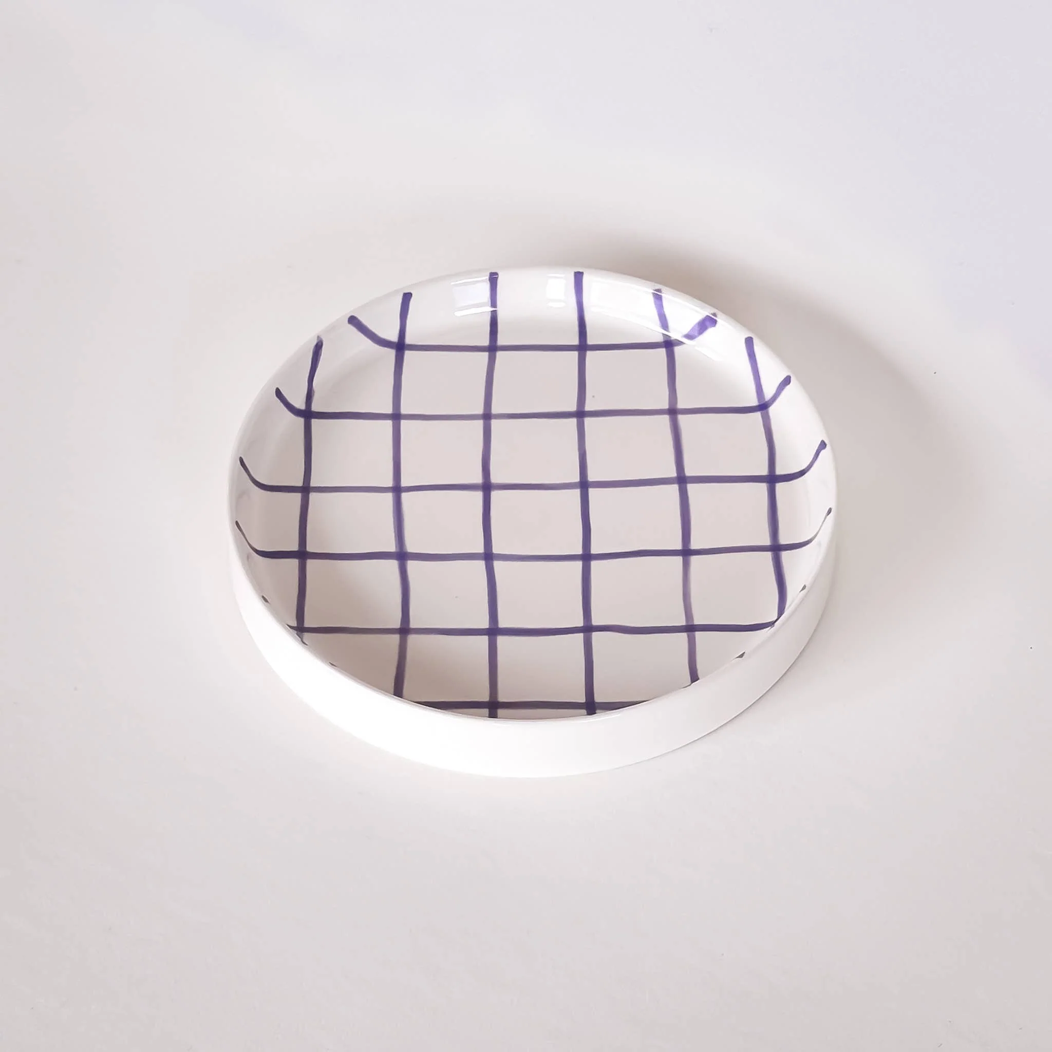 Petite assiette Grid palazzo pourpre