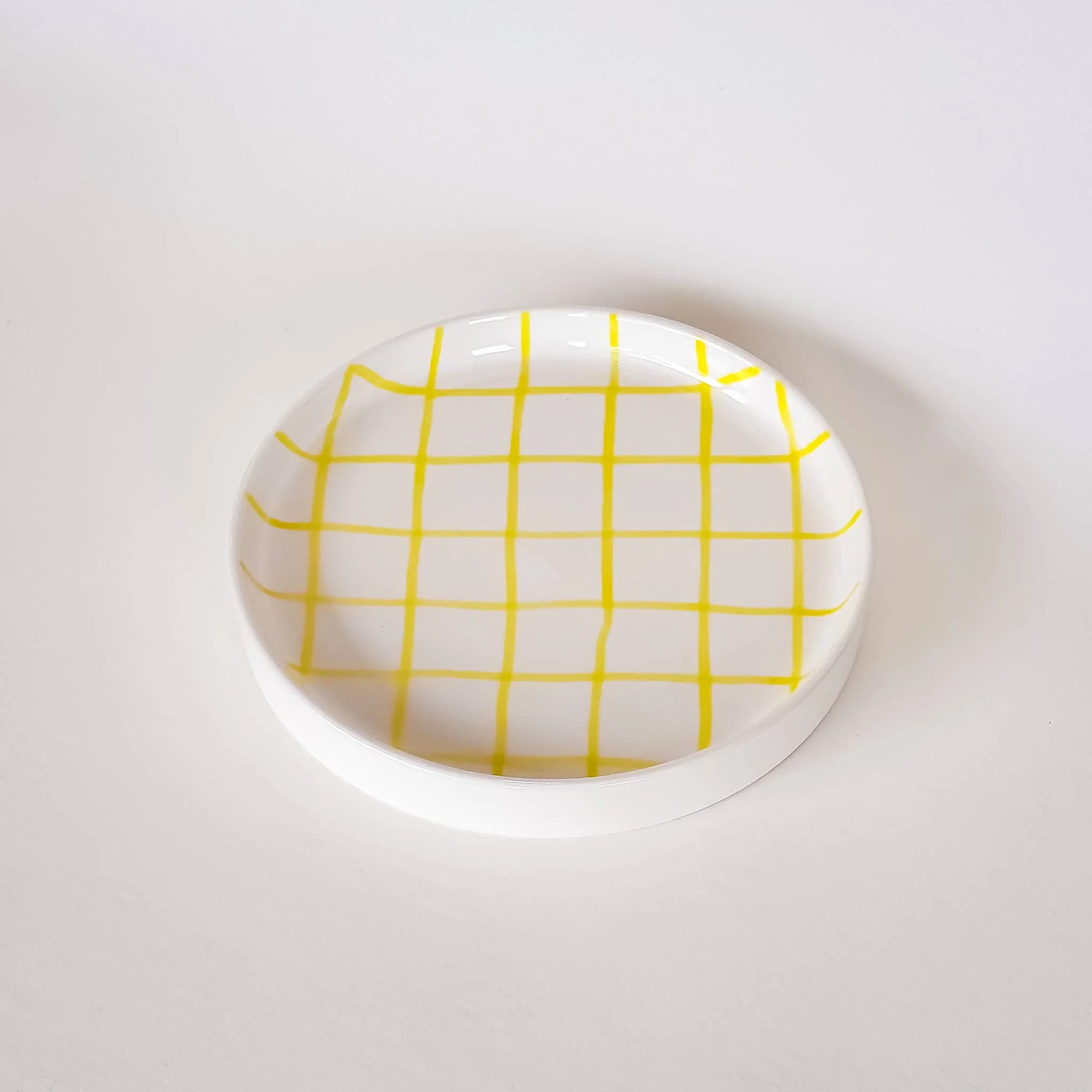 Petite assiette Grid spiaggia jaune